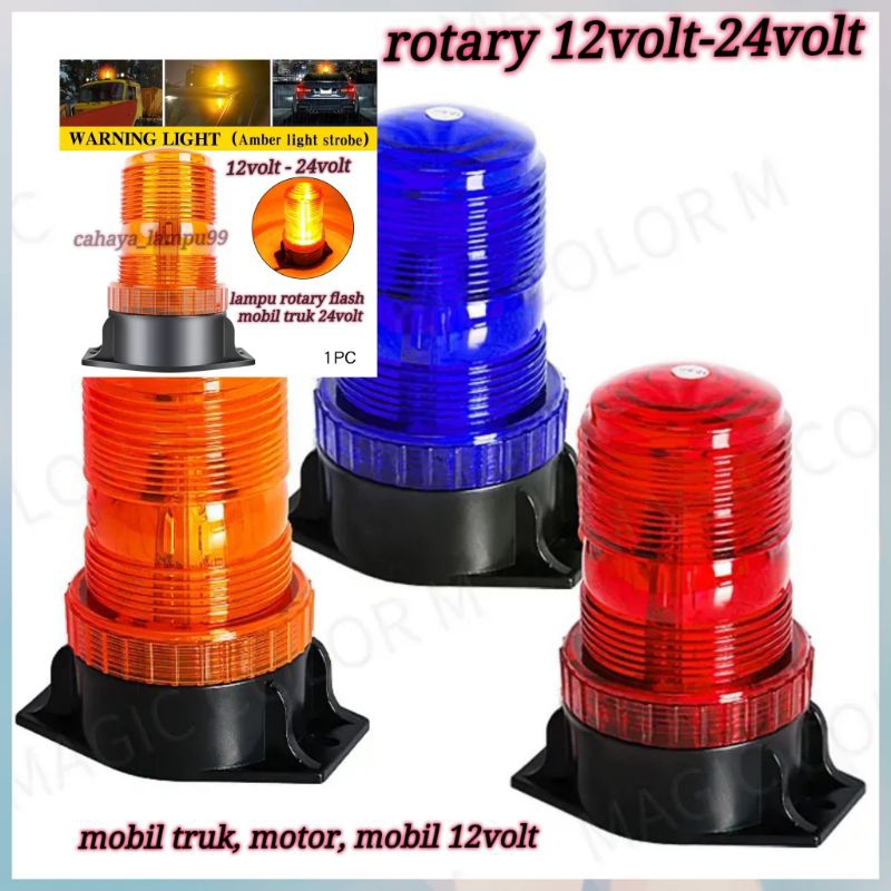 LAMPU ROTARY LED 12VOLT -24VOLT MOBIL TRUK MOTOR  MOBIL UNIVERSAL
