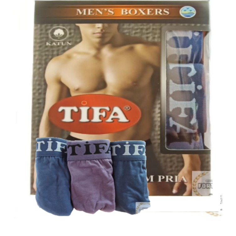 celana dalam pria tifa tali boxer isi 3 pcs cotton spandex