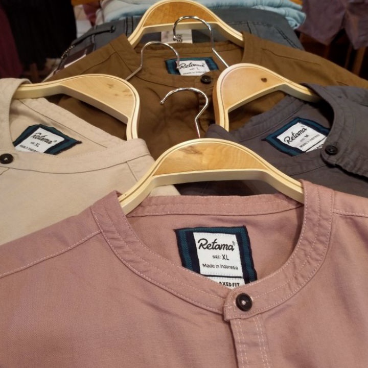 D2289 Koko kancing setengah  kemeja kemko polos casual  kemeja kemko pria  kemeja retama  kemeja kur