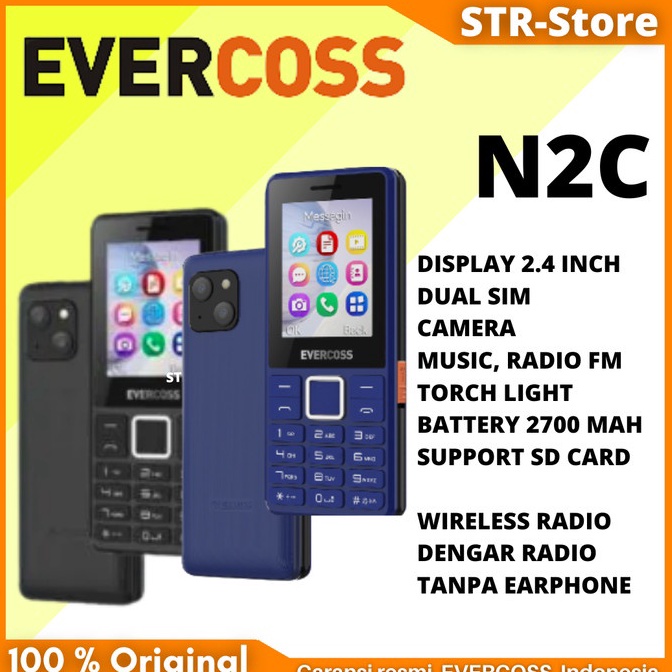 EVERCOSS N2C FEATURED PHONE CANDYBAR HP MURAH EVERCOSS N2C