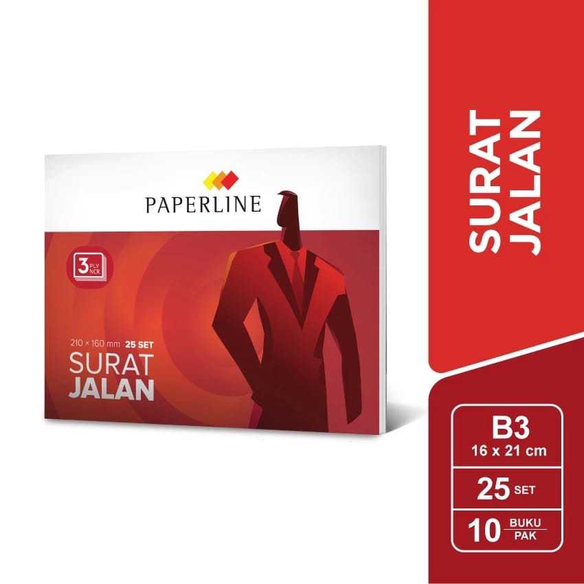 

PAPERLINE Surat Jalan 25 Set 3 Ply (1 Pack Isi 10 Buku) - B3 NCR | SentosaMart24
