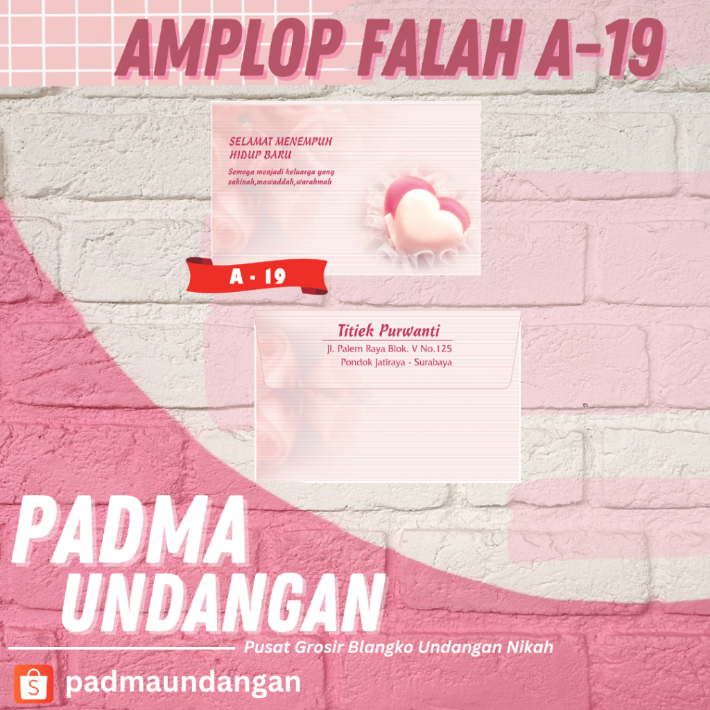 

Amplop Falah A-19 | Pusat Grosir Blangko | PadmaUndangan
