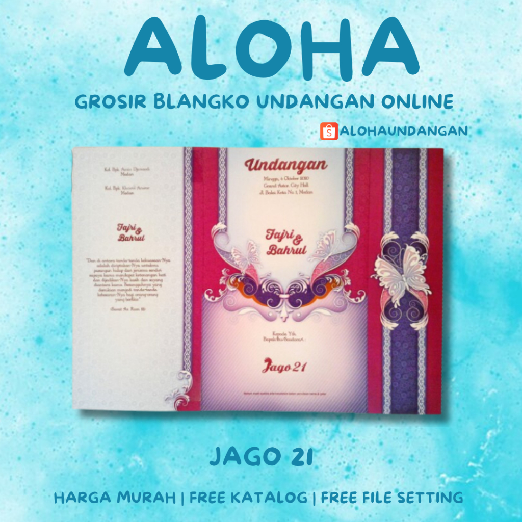 BLANGKO UNDANGAN JAGO 21 | Blangko Undangan kosong | Kertas Undangan Kosong | Undangan Murah | Blang