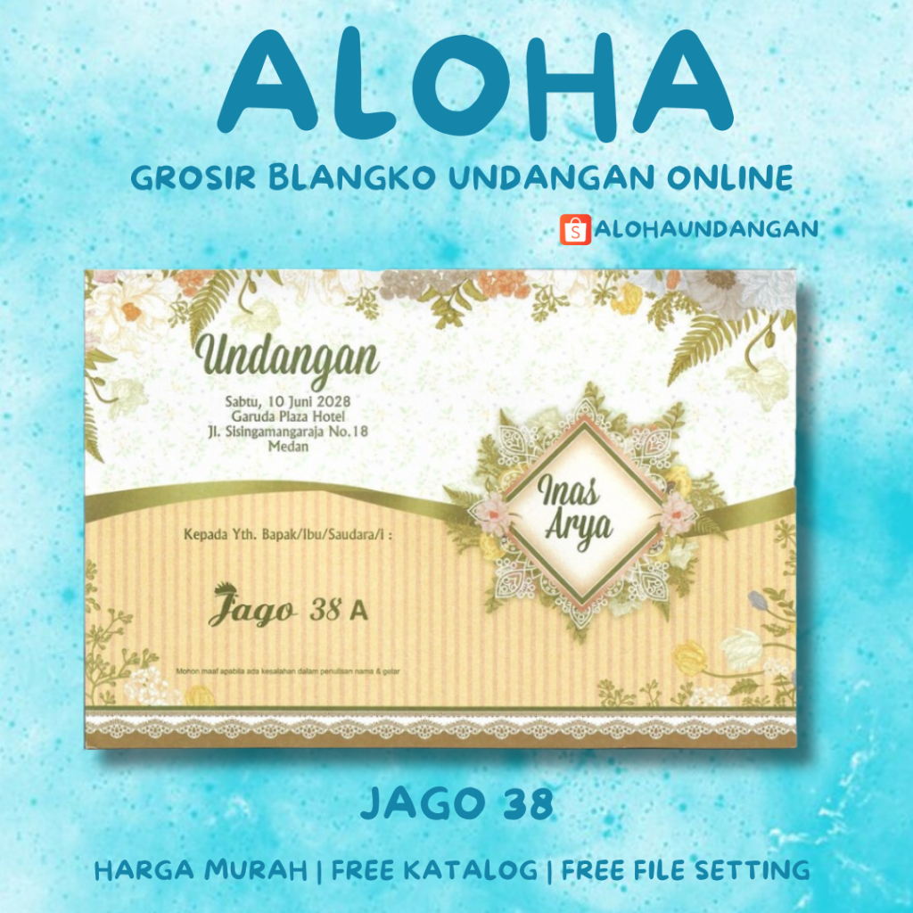 BLANGKO UNDANGAN JAGO 38 | Blangko Undangan kosong | Kertas Undangan Kosong | Undangan Murah | Blang