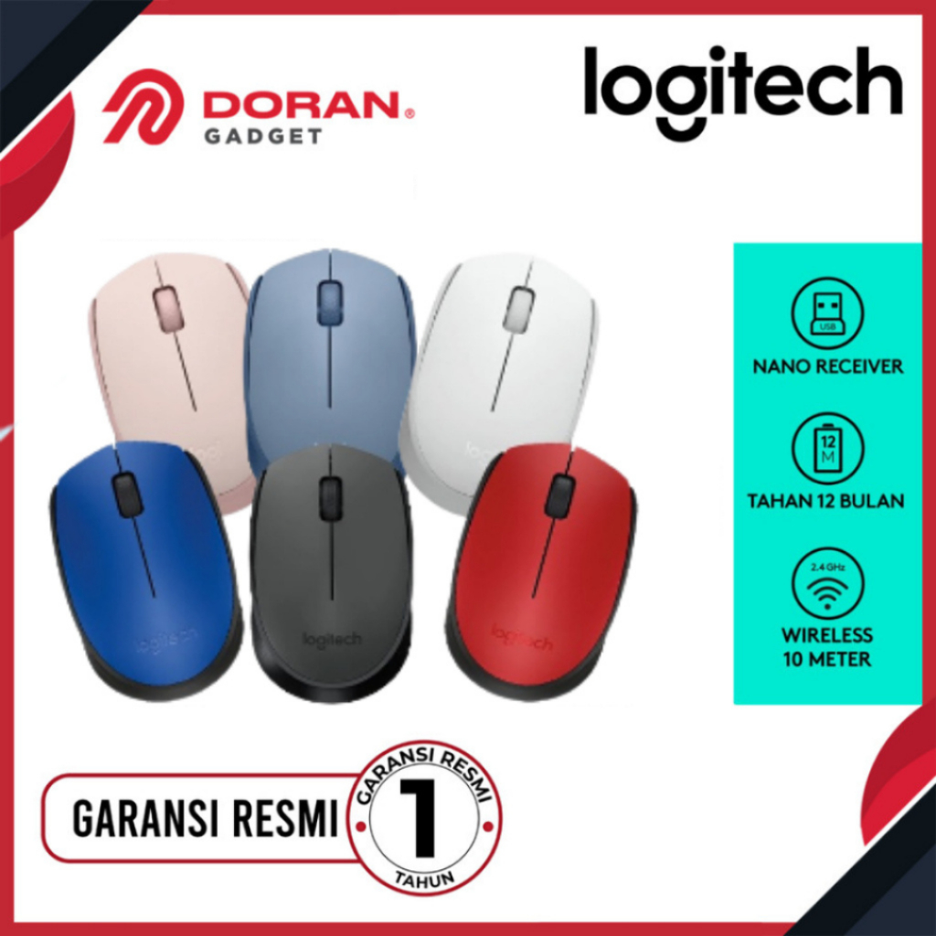 Logitech M171 Wireless Mouse With USB Receiver | Mouse Tanpa Kabel - Garansi Resmi 1 Tahun