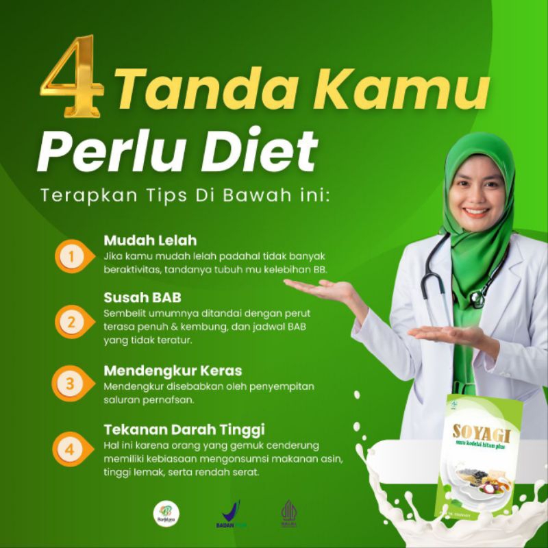 

PAKET RESELLER SOYAGI (BELI 8 GRATIS 2) SUSU KEDELAI HITAM UNTUK DIET SOYAGI