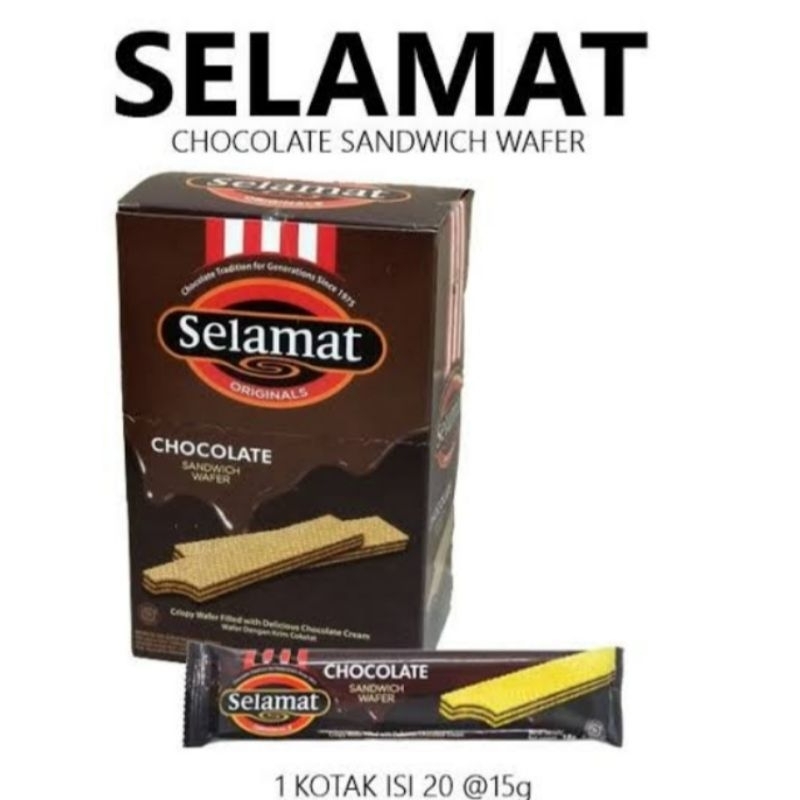 

Wafer Selamat Coklat per box isi 20@15g