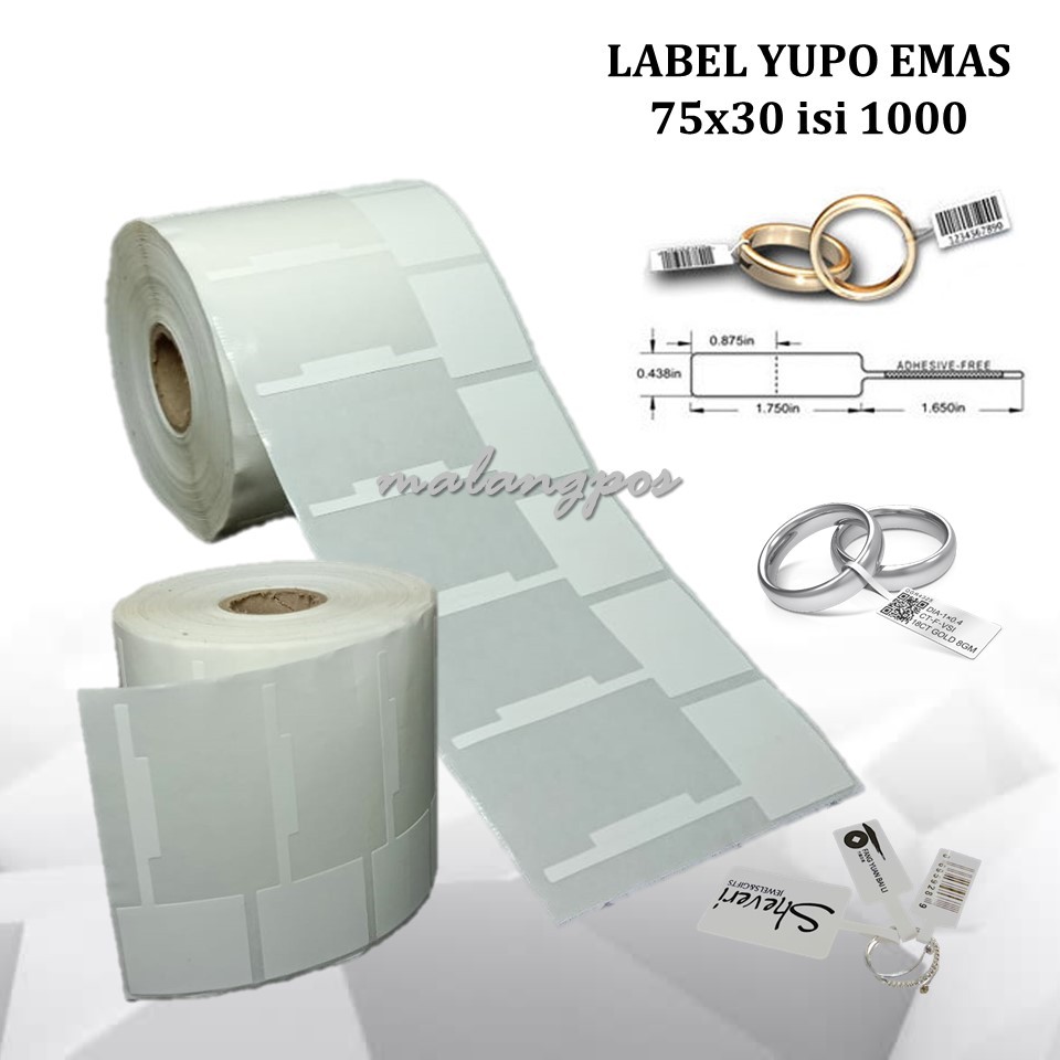 

Label Barcode Yupo Emas 75x30 isi 1000 Stiker Toko Emas Jewelry