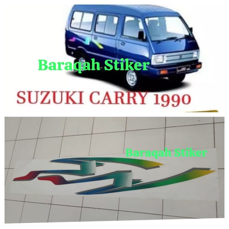 Striping body stiker mobil minibus carry 1.0