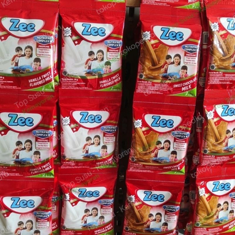 

Susu Zee renceng 38gram x 10pcs / Susu zee sachet / susu zee coklat / susu zee vanila