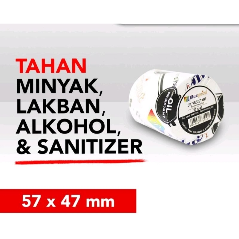 

kertas Struk Thermal Roll Tahan lakban 57 x 47 thermal Oil Resistant