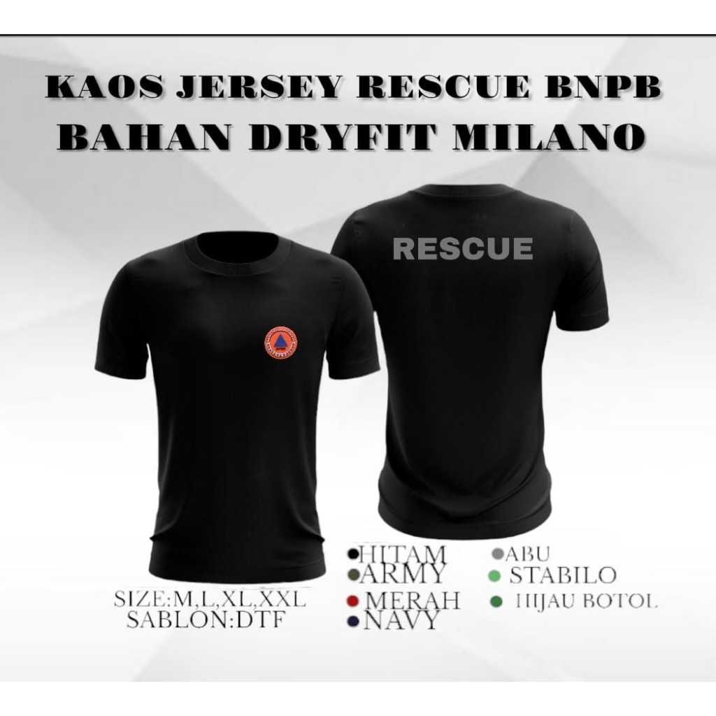 KAOS JERSEY RESCUE NEW 2024/KAOS RESCUE/BAHAN DRYFIT MILANO/BISA COD