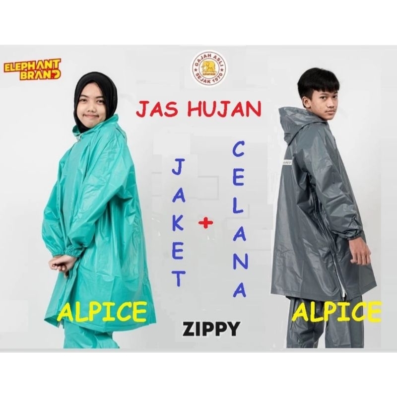 Jas Hujan Ponco Celana Zippy Elephant Brand
