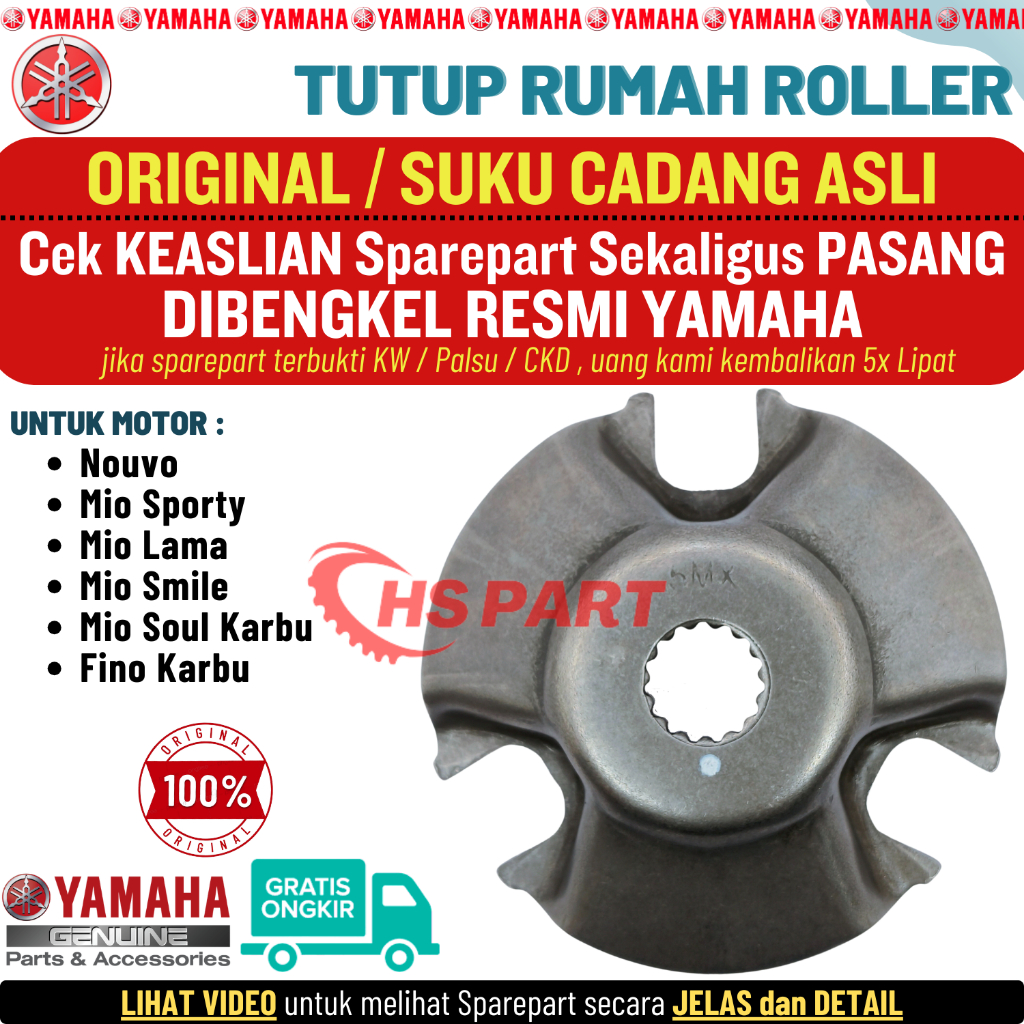 Tutup Rumah Roller Mio Sporty Nouvo Mio Soul Karbu Fino Karbu Mio Smile Original , Tutup Rumah Rolle