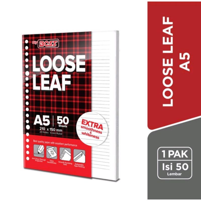 

Loose leaf A5 50sheet Big boos murah berkualitas