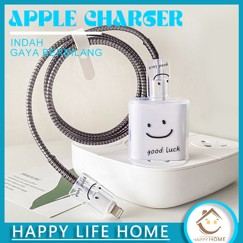 Pelindung Charger Iphone 20w Set 5 Item Paket Cover Pelindung Kabel & Kepala Charger Untuk Charger I