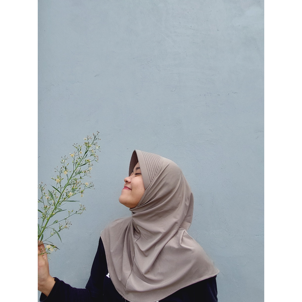 Snada - Hijab Sport Linear Pet Besar Ukuran S Sedada Kerudung Instan Spandek Premium Tebal