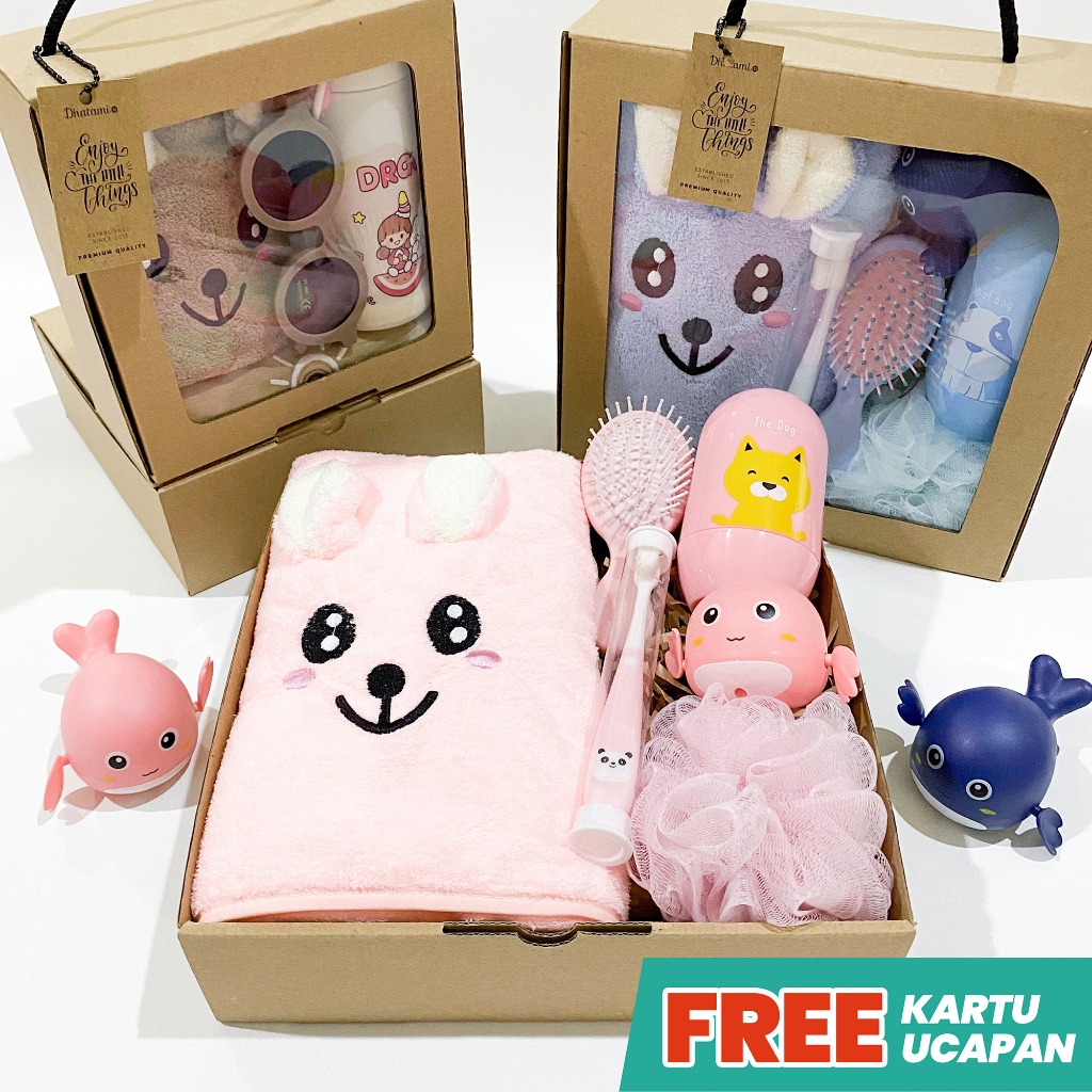 DINATAMI - Set Alat Mandi Bayi - Hampers Bayi - Hampers Handuk Bayi - Kado Alat Mandi Bayi