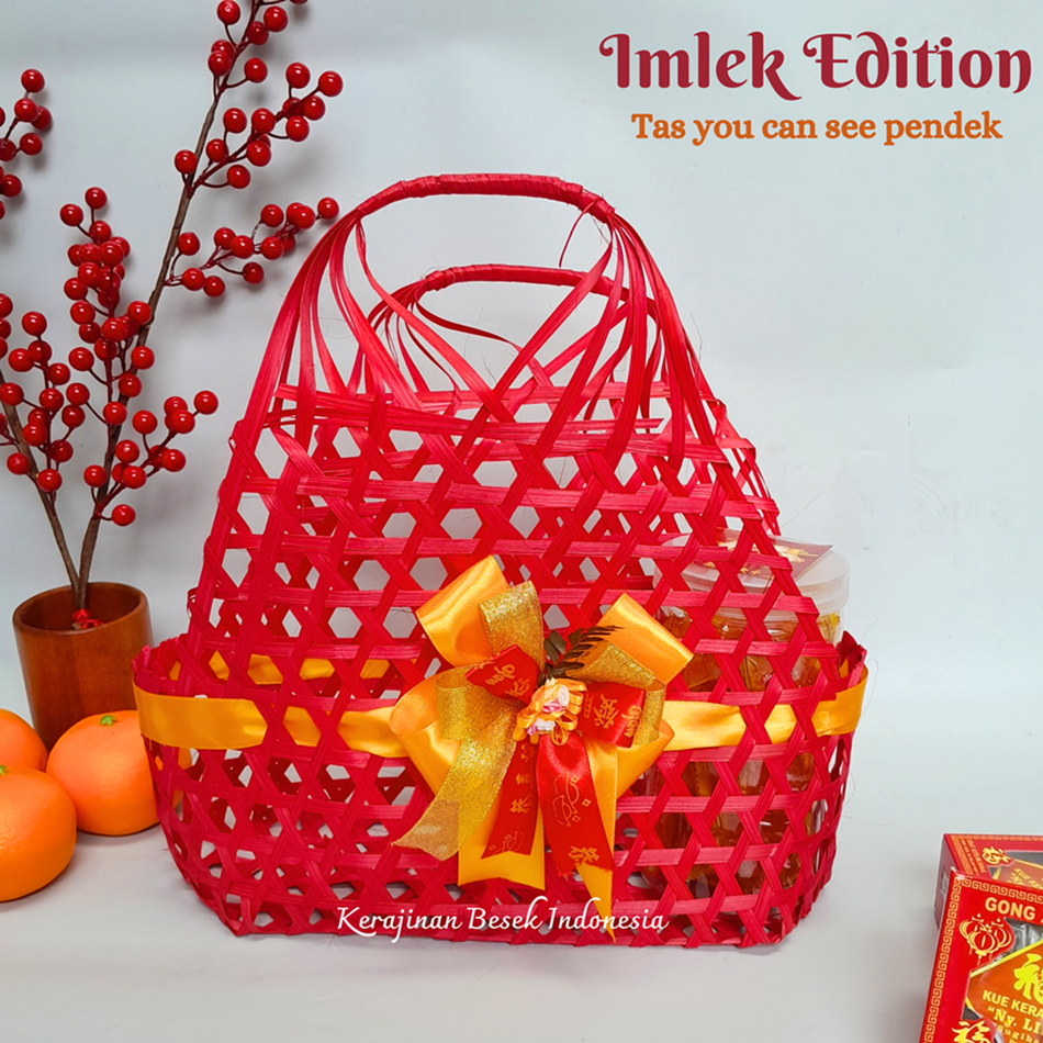 

GOODIE BAG HAMPERS IMLEK 2024 Tas you can see warna pita cina Gift Chinese New Year Parsel Sangjit