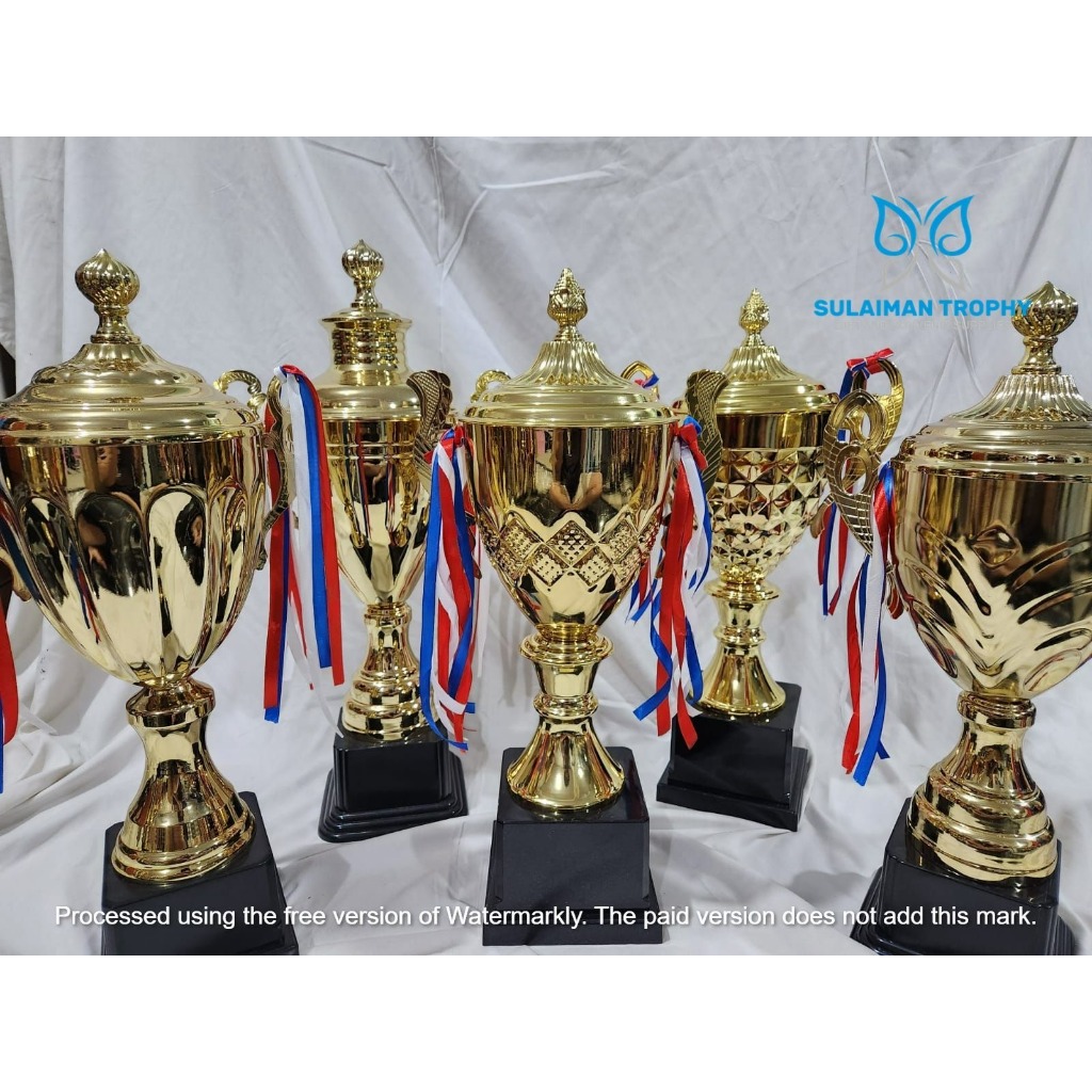 Piala Trophy Impor CUP Metal Besi Kuningan Satuan