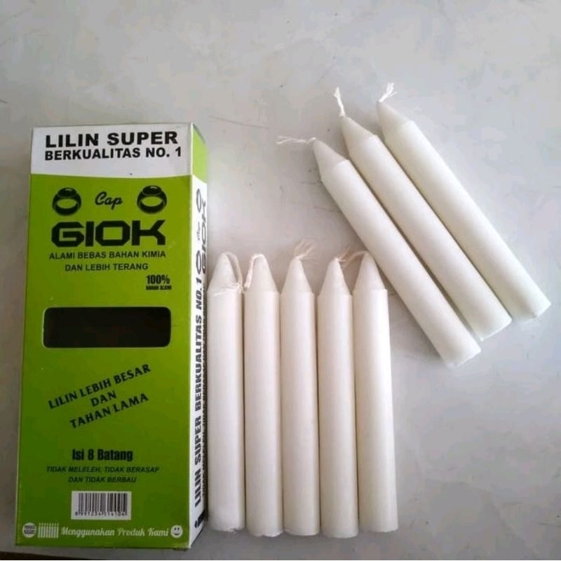 Lilin mati lampu/Lilin/Lilin lampu/Lilin giok jumbo 8 batang