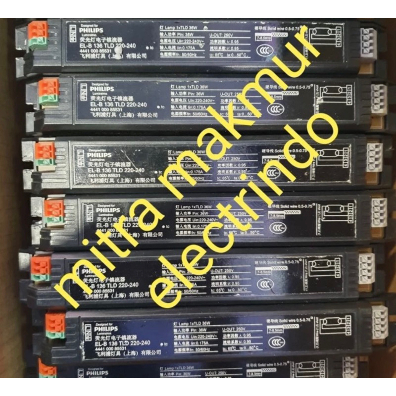 ballast electronic philips elb 1x36 ballast 1x36w ballast ebc 1x36w