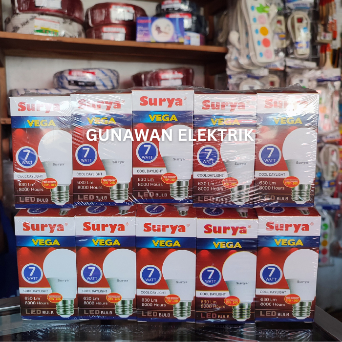 PAKET 10 PCS SURYA VEGA 7 WATT, LED SURYA VEGA 7W, LAMPU LED