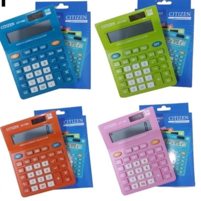 

kalkulator citizen warna ct 719ii /kalkulator 12 digit citizen ct-719/calculator check&correct citizen 12 digit warna ct-719ii