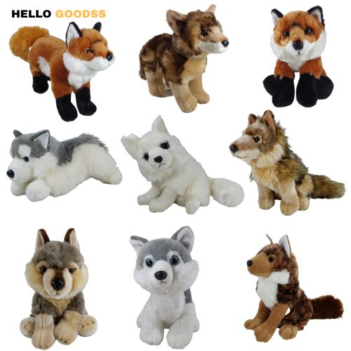 Viral BONEKA BINATANG PREMIUM ANJING HUSKY SERIGALA WOLF /RUBAH ARKTIK/ FOX CUTE SOFT UNIK -