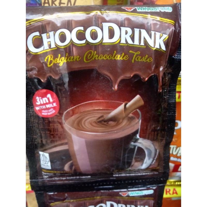 

minuman coklat chocodrink per renceng isi 10 sachet