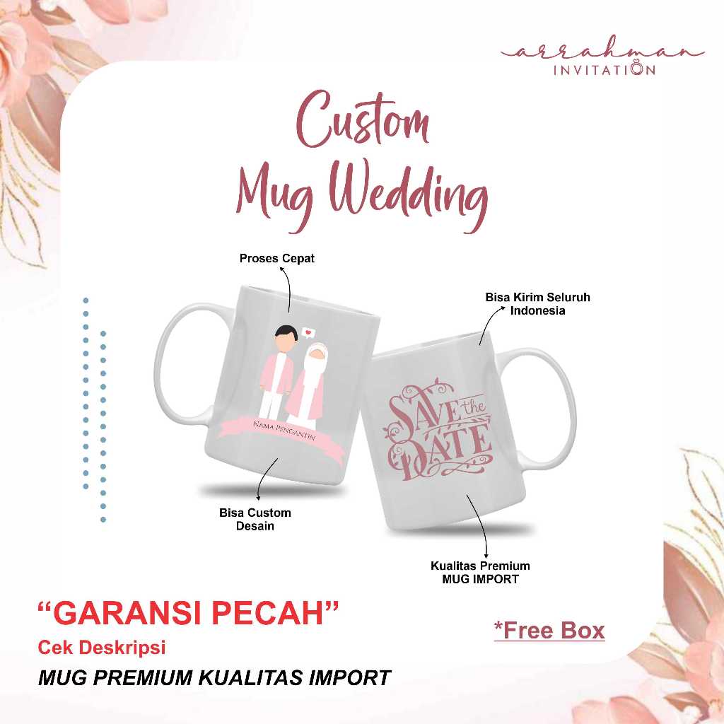 Mug Custom Foto Wedding Keramik Murah