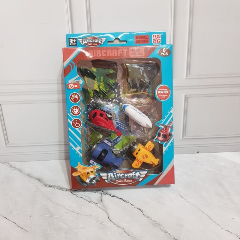 Mainan Set Diecast Pesawat Terbang - Mainan Miniatur Pesawat Terbang