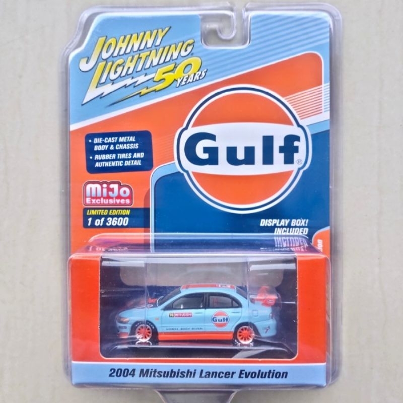 Johnny Lightning 2004 Mitsubishi Lancer Evolution Gulf