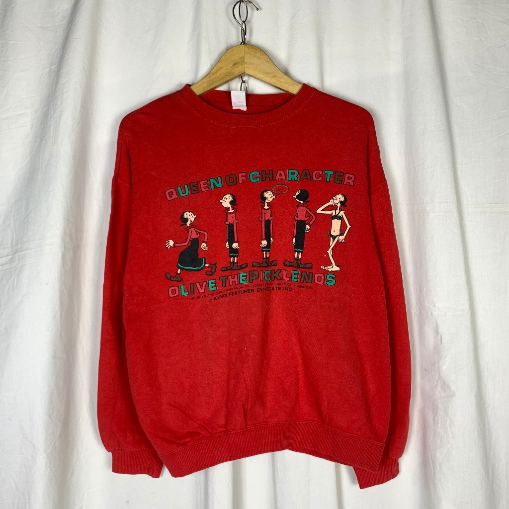 olive oyl popeye sweater crewneck