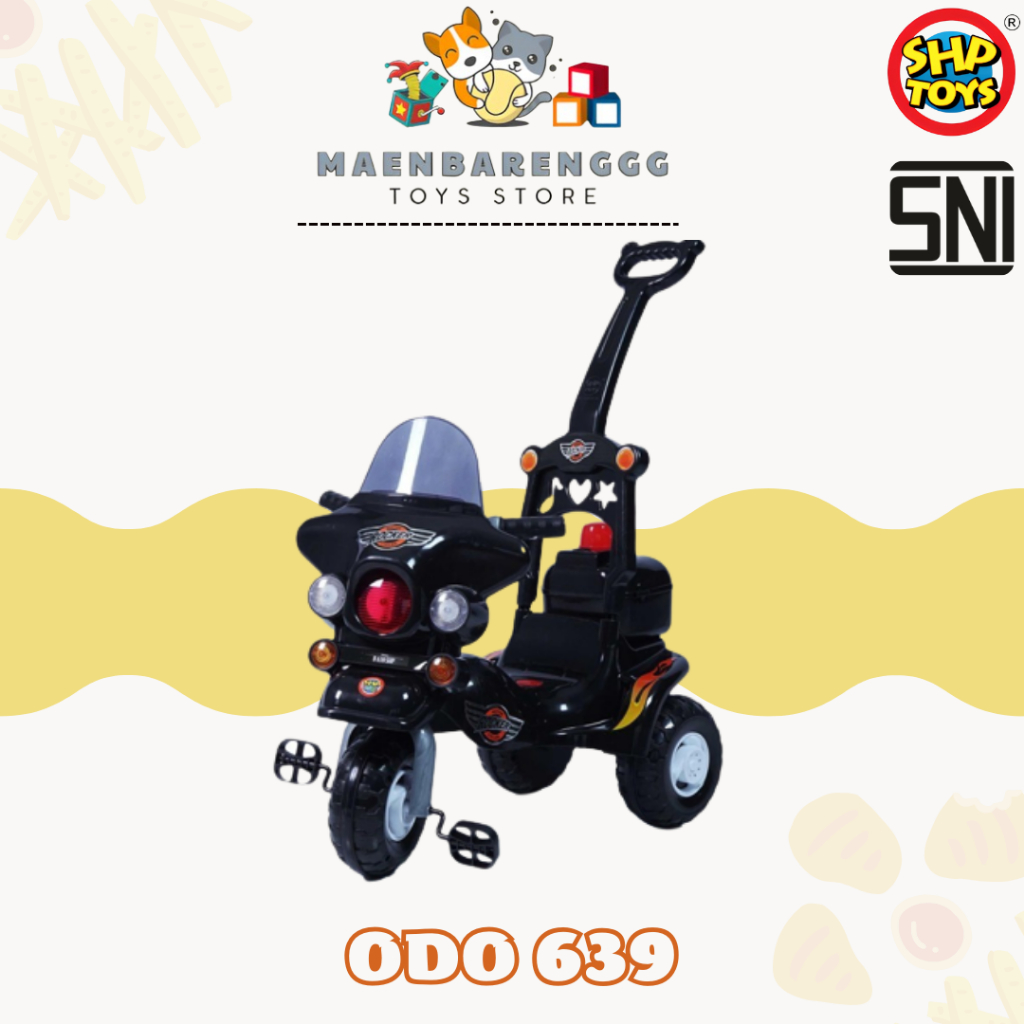 SHP ODDO639 mainan anak sepeda anaksepeda tricycle harley sepeda goes sepeda roda tiga sepeda polisi