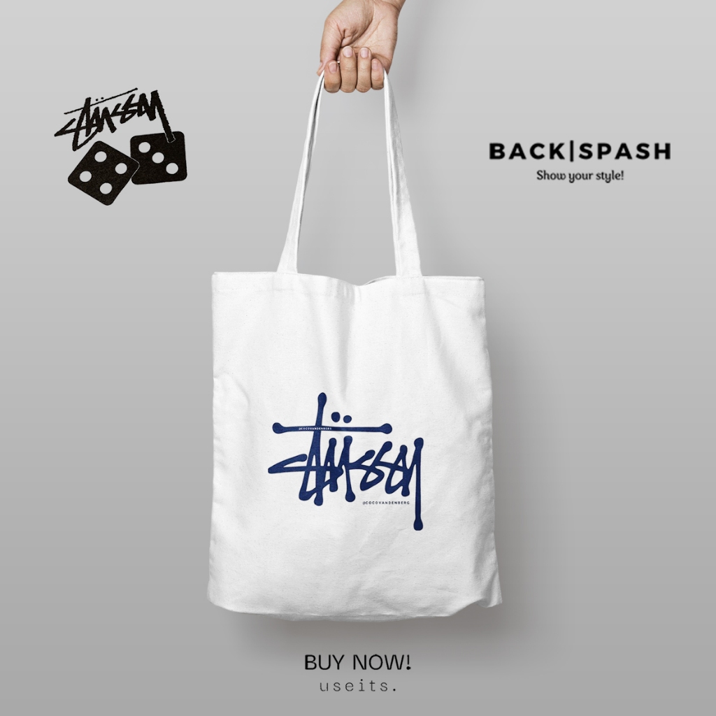 Totebag Stussy - Stussy Wanita - Stussy Pria - Totebag Wanita - Totebag Pria - Totebag Kuliah - Tas 