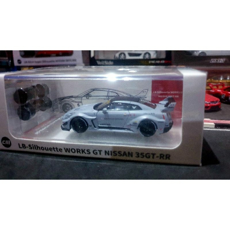 Diecast CM Model LB Silhouette Nissan Skyline GTR R35 Grey Segel