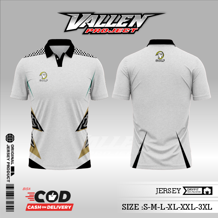 JERSEY WANGKY GOLF V13 BISA CUSTOM COD JERSEY KERAH KANCING OLAHRAGA GOLF / BAJU KERAH GOLF / KAOS K