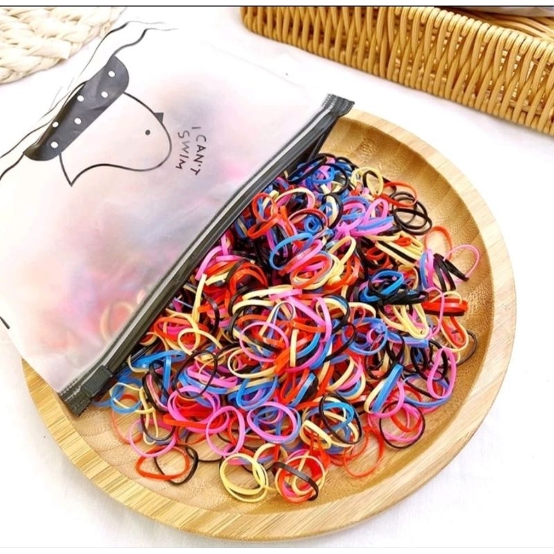 Karet Rambut 1000pcs / Ikat Rambut Warna Warni / Ikat Rambut Elastis / Ikat