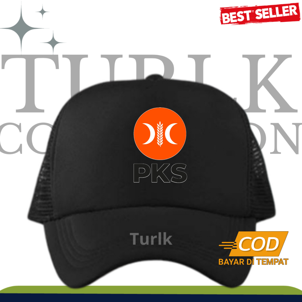 Topi Partai PKS Jaring Bisa Custom Logo Lain
