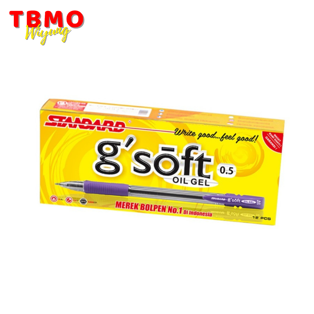 

( 1 Pack )TBMO Bolpen/ Pulpen / Gel Pen Standard GSoft 0.5 Hitam Per Pack