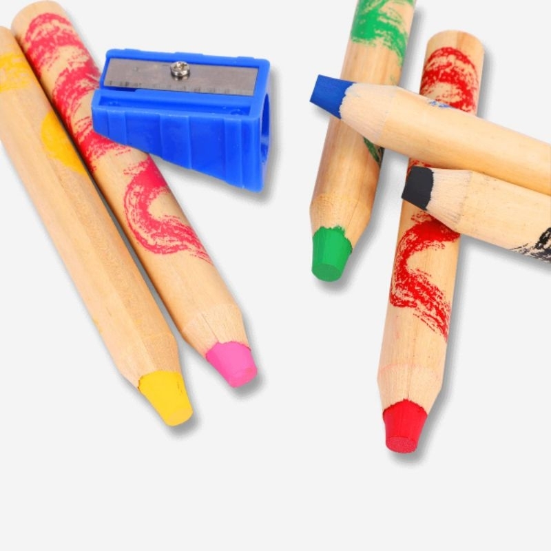 

FLYING TIGER FTC OIL BASED CRAYON WAX CRAYONS KRAYON BENTUK PENSIL WARNA