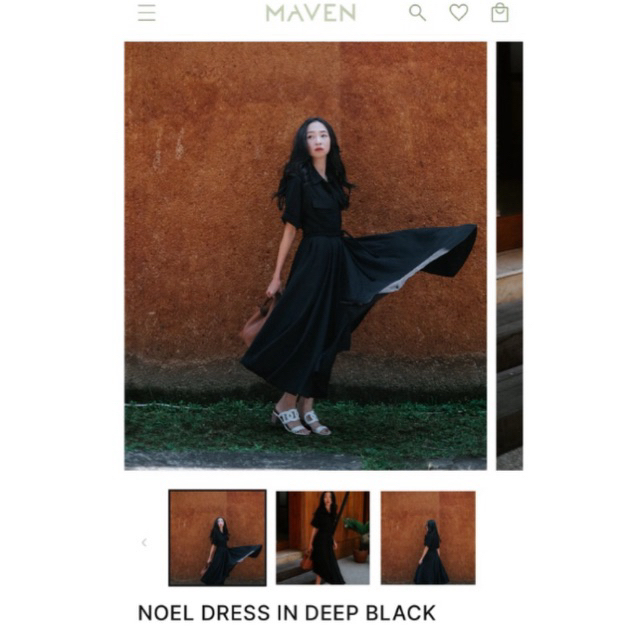 MAVEN NOEL DRESS IN DEEP BLACK - NEW WITH TAG