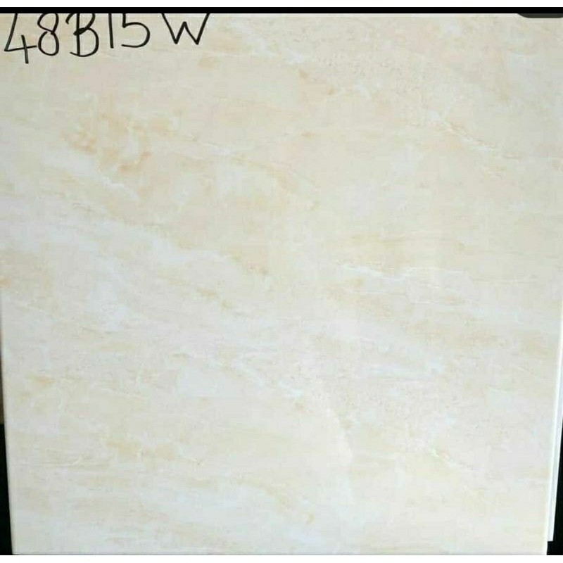 40x40 KERAMIK GARUDA TILE KW B15W WARNA CREAM KUNING CREM KREM KREAM CORAK MIRIP GRANIT MINIMALIS TE
