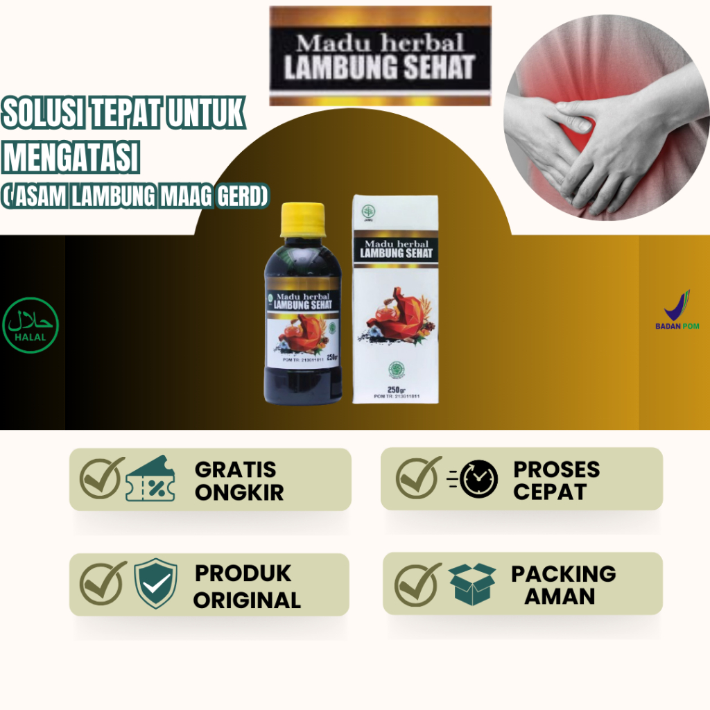 Madu Herbal Lambung Sehat  Obat Herbal Maag Obat Tukak Lambung Obat Luka Lambung sampai Sesak Nafas 