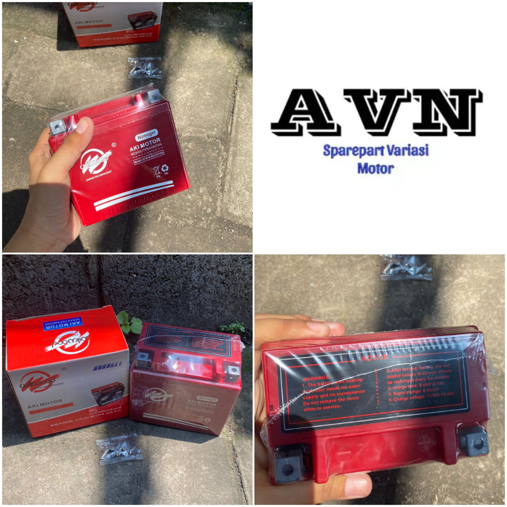 ACCU AKI KERING GTZ7S WILWOOD BUAT MOTOR VARIO 150 SATRIA FU || AKI WILWOOD GTZ7S 12V 7AH