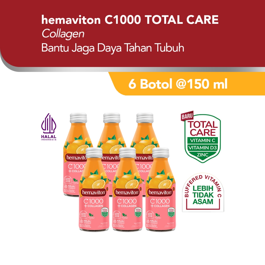 hemaviton C-1000+Collagen 150mL x 6 Botol [Exp : 03.2026]