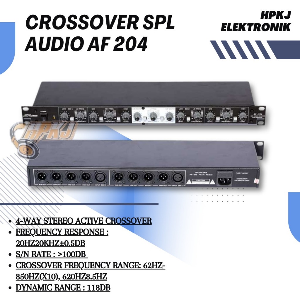 CROSSOVER SPL AUDIO AF 204 Crossover 4 way spl af-204