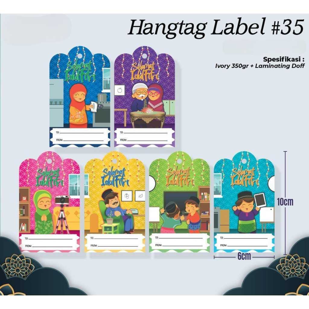 

Hangtag Label 35 Edisi Lebaran| Dekor Dus Kue| Gantungan Dus Kue (1 Bal 25 Pak)