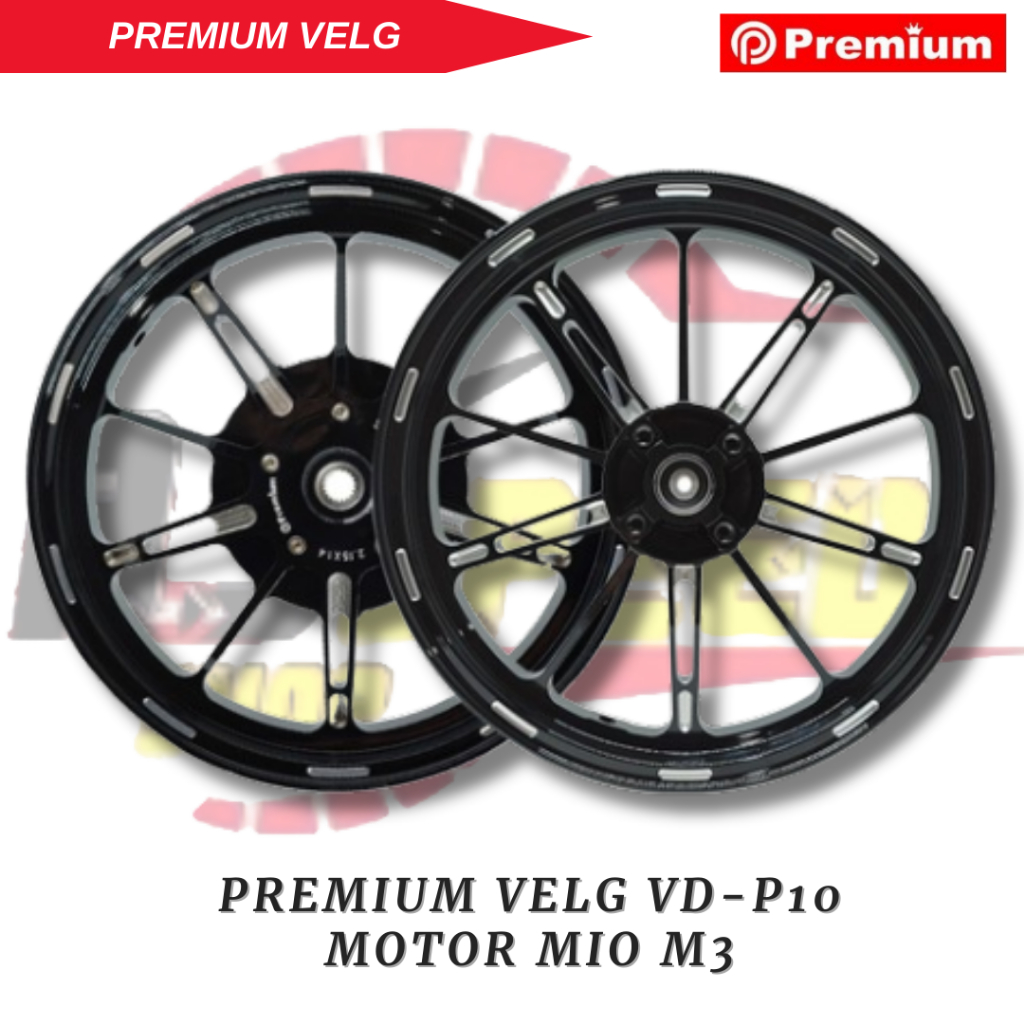 PREMIUM Velg Racing Mio M3/Fino 125/Mio Z/All New Soul VD-P10 185x14 &215x14 Ring 14 Original 100%